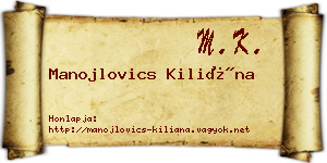 Manojlovics Kiliána névjegykártya